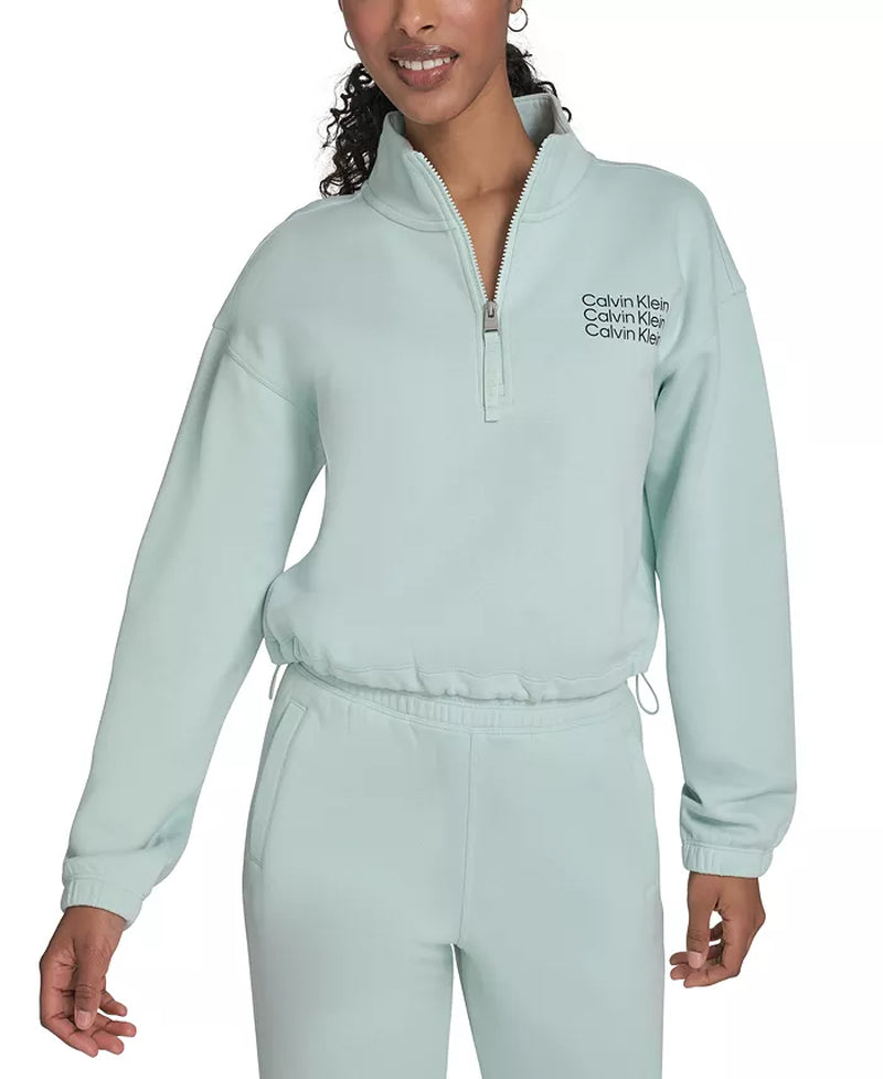 Performance Women'S Mini Triple Logo Fleece Half-Zip Pullover Sweatshirt
