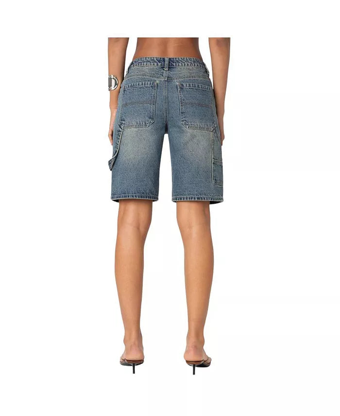 Women'S Carpenter Denim Bermuda Shorts