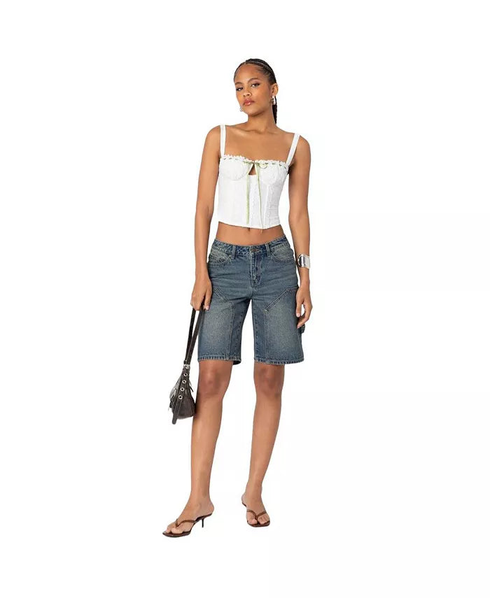 Women'S Carpenter Denim Bermuda Shorts