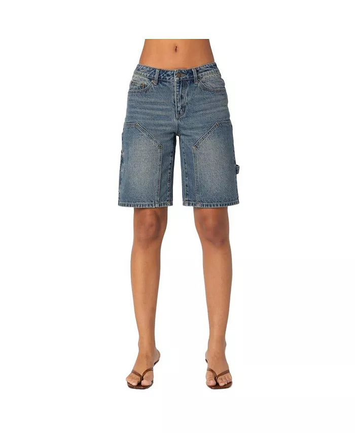 Women'S Carpenter Denim Bermuda Shorts