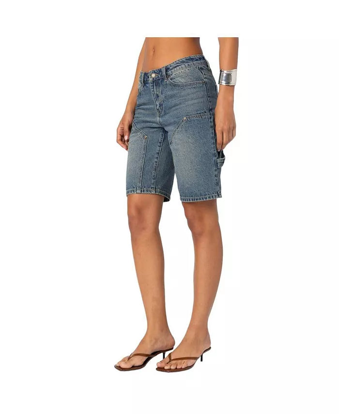 Women'S Carpenter Denim Bermuda Shorts