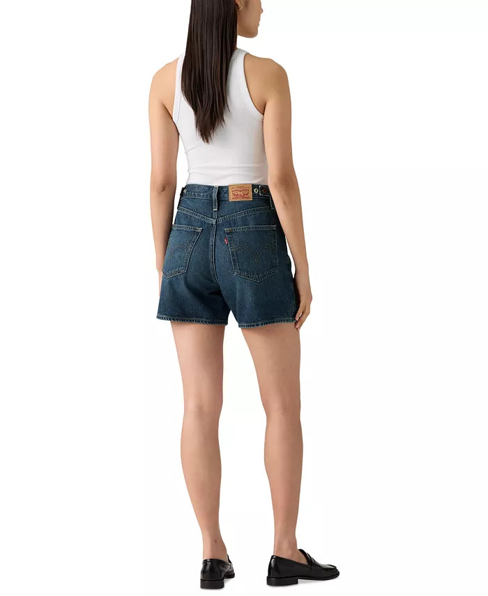 Women'S Cotton Cinch-Waist Denim Shorts
