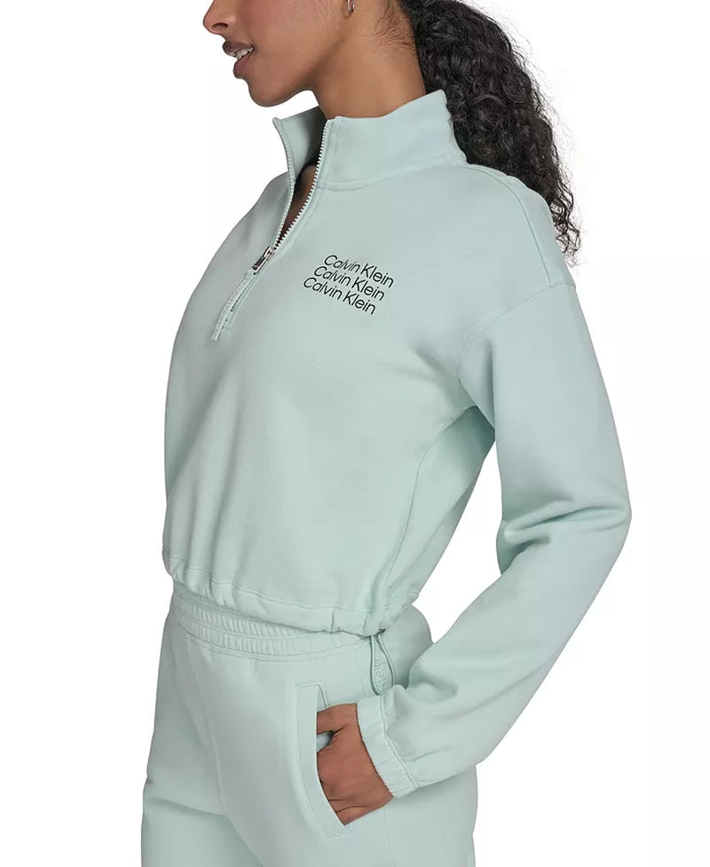 Performance Women'S Mini Triple Logo Fleece Half-Zip Pullover Sweatshirt