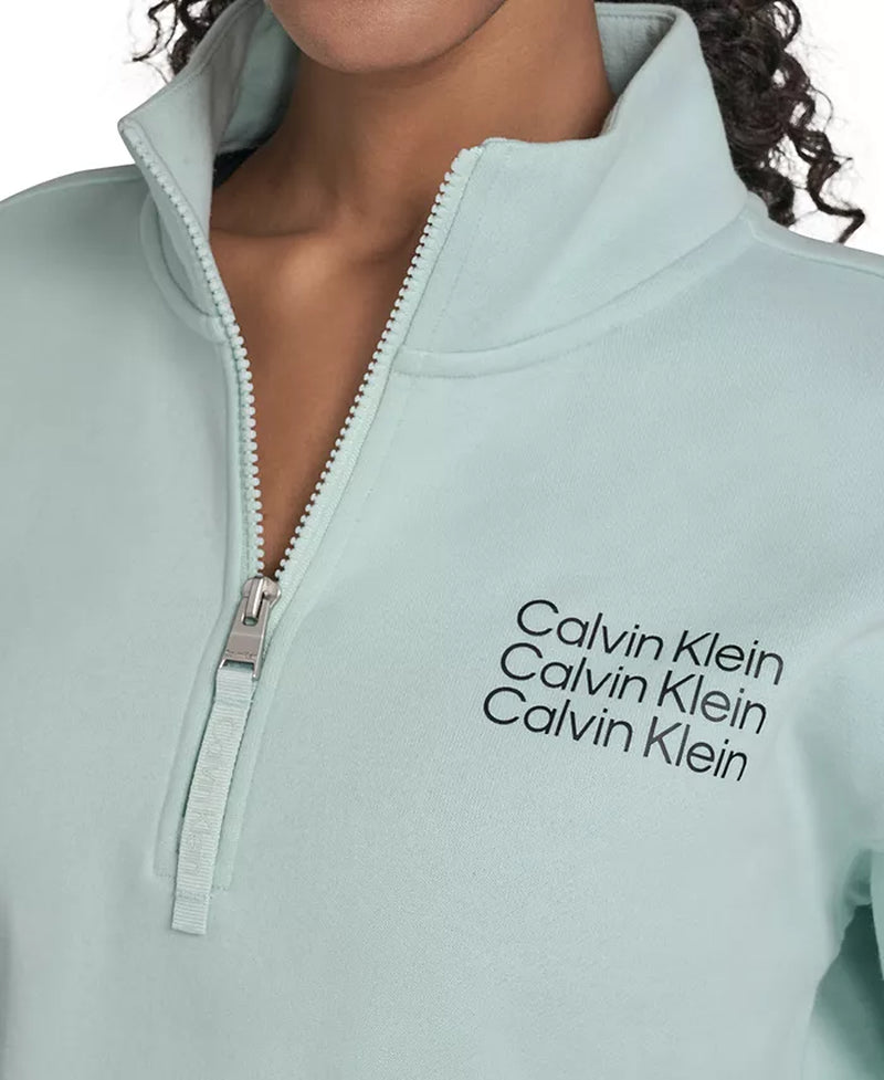 Performance Women'S Mini Triple Logo Fleece Half-Zip Pullover Sweatshirt