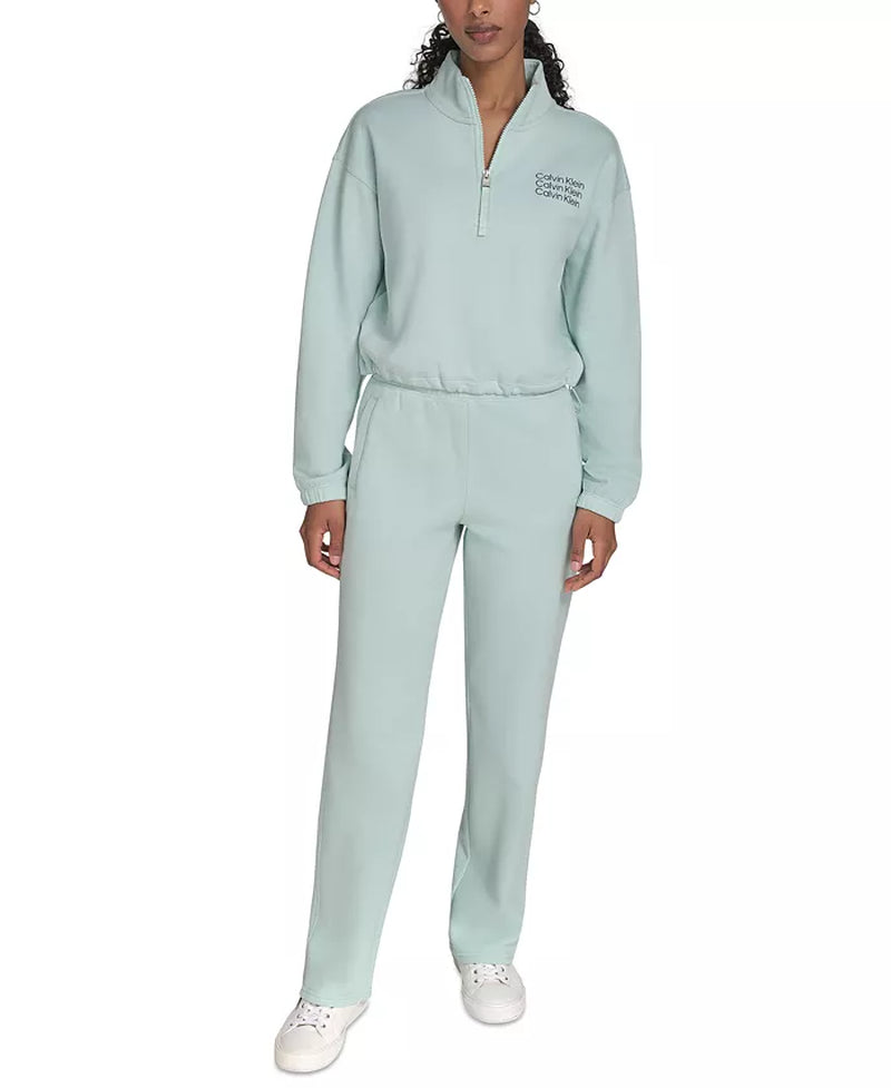 Performance Women'S Mini Triple Logo Fleece Half-Zip Pullover Sweatshirt