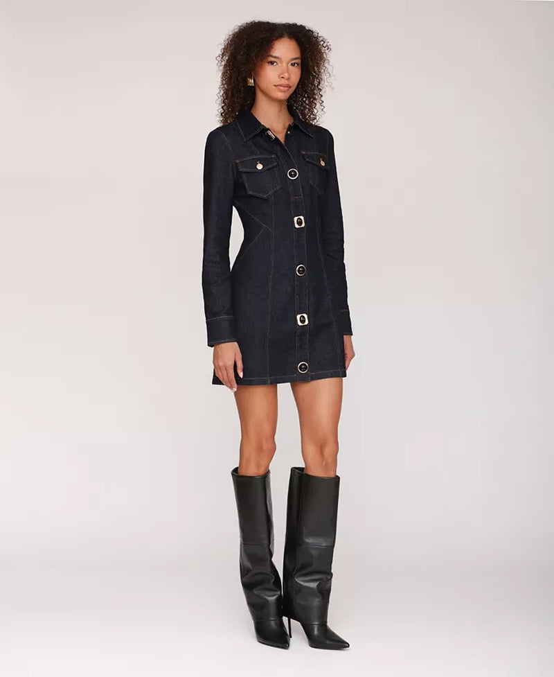 Women'S Collared Mini Shirt Dress