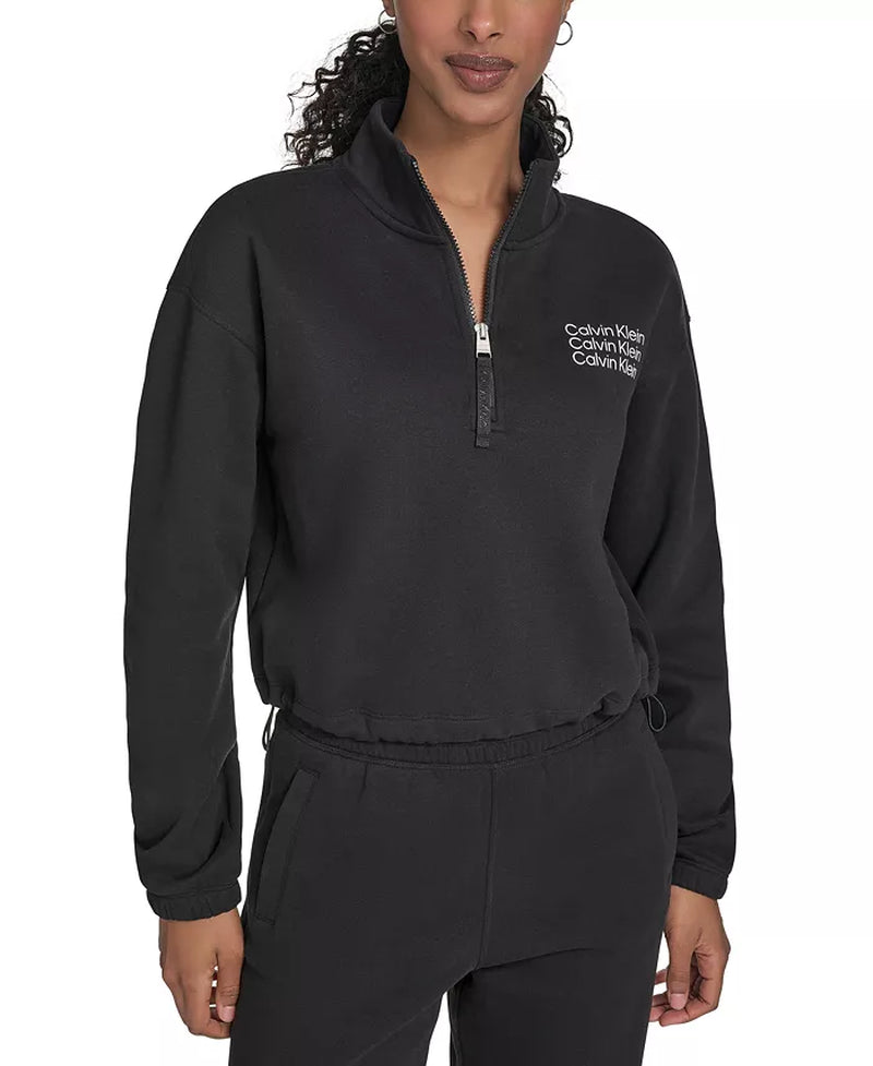 Performance Women'S Mini Triple Logo Fleece Half-Zip Pullover Sweatshirt