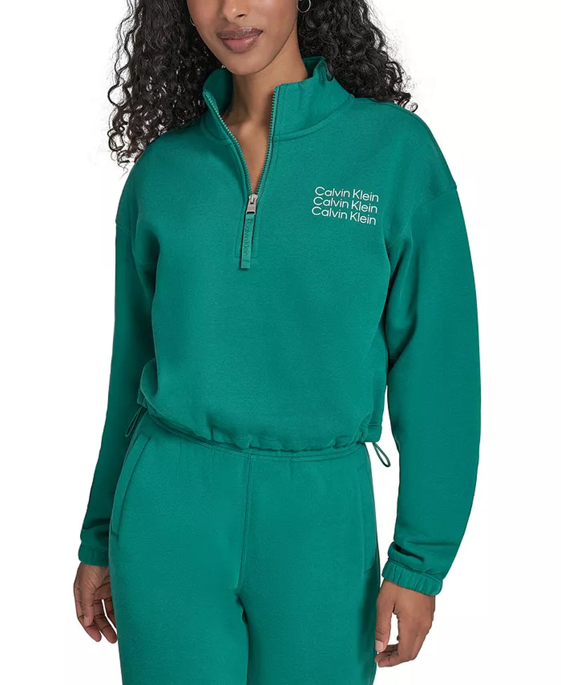 Performance Women'S Mini Triple Logo Fleece Half-Zip Pullover Sweatshirt