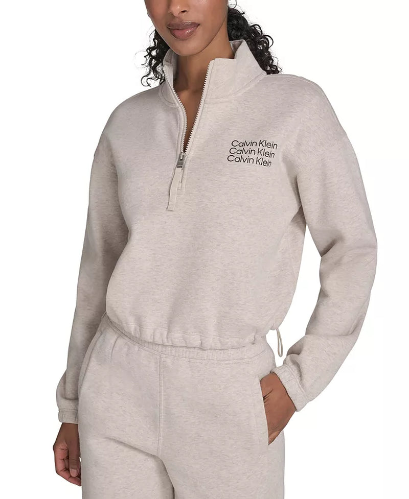 Performance Women'S Mini Triple Logo Fleece Half-Zip Pullover Sweatshirt